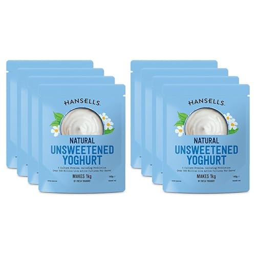 Hansells Natur-Joghurt ungesüßt, 8 Beutel – Perfekte Starterkultur für hausgemachten, gesunden Joghurt Hansells Natur-Joghurt ungesüßt, 8 Beutel – Perfekte Starterkultur für hausgemachten, gesunden Joghurt von Hansells