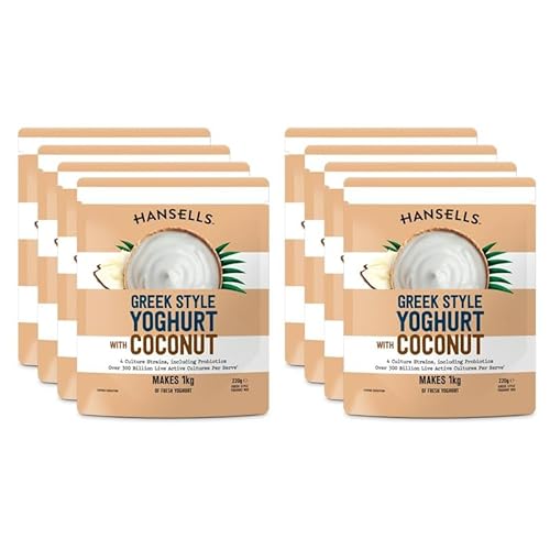 Hansells griechischer Joghurt Kokosnuss, 8 Beutel – Exotischer Kokosgeschmack, einfach und gesund Hansells griechischer Joghurt Kokosnuss, 8 Beutel – Exotischer Kokosgeschmack, einfach und gesund von Hansells