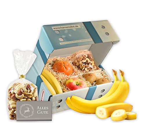 Hansen Obst | Obstbox "Bleib gesund" | Geschenkbox mit frischem Obst | "Die Himmelblaue" von Hansen Obst