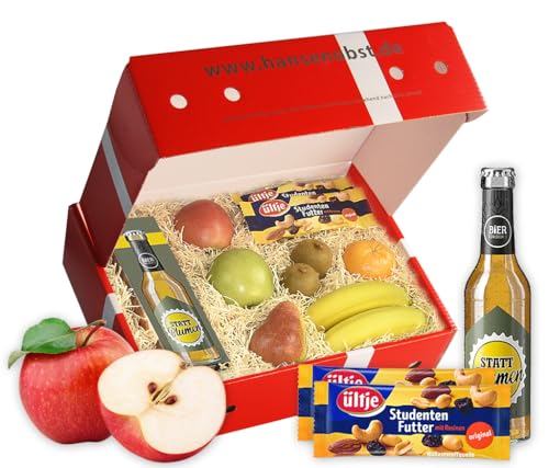 Hansen Obst - Geburtstags Geschenkbox - fruchtige Obst-Box - “Für Männer: Statt Blumen” - Präsentkorb - Obst-Geschenkset - gefüllte Obstkiste - Geschenk Obstbox von Hansen Obst