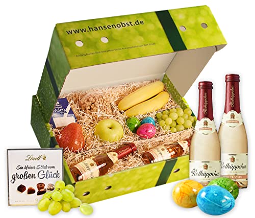 Hansen Obst - Geburtstags Geschenkbox - fruchtige Obst-Box - “Sektfrühstück” - Präsentkorb - Obst-Geschenkset - gefüllte Obstkiste - Geschenk Obstbox "Die Moderne" von Hansen Obst