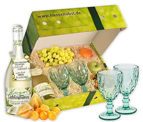 Hansen Obst - Geschenkbox "Hugo Cocktail" - Cocktail Mix Set - Präsentkorb Cocktail-Starter-Set - Geschenk Cocktail Liebhaber (Die Moderne) von Hansen Obst