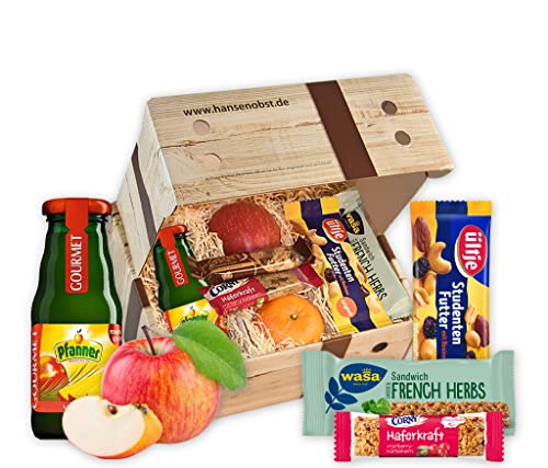 Hansen Obst - Geschenkbox - fruchtige Obst-Box - “(Home)Office-Snack-Box” - Präsentkorb - Obst-Geschenkset - gefüllte Obstkiste - Probier-Obstbox "Die Rustikale" von Hansen Obst