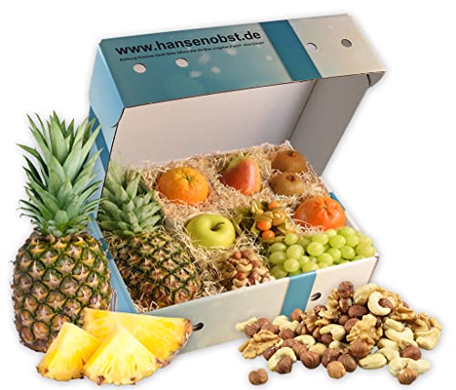 Hansen Obst - Geschenkbox - fruchtige Obst-Box - “Balance-Snack” - Präsentkorb - Obst-Geschenkset - gefüllte Obstkiste - Obstbox mit frischem Obst von Hansen Obst