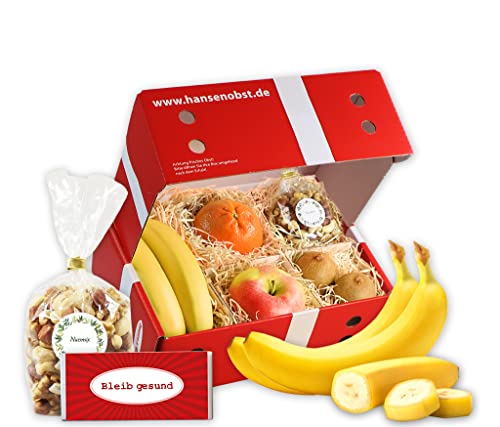 Hansen Obst - Geschenkbox - fruchtige Obst-Box - “Bleib gesund, klein” - Präsentkorb - Obst-Geschenkset - gefüllte Obstkiste - Probier-Obstbox (Die Klassische) von Hansen Obst