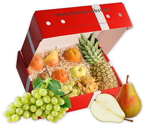 Hansen Obst - Geschenkbox - fruchtige Obst-Box - “Genesungsgruß” - Präsentkorb - Obst-Geschenkset - gefüllte Obstkiste - Obstbox mit frischem Obst "Die Klassische" von Hansen Obst