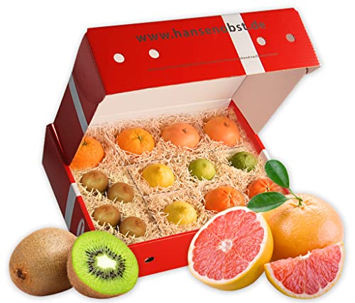 Hansen Obst - Geschenkbox - fruchtige Obst-Box - “Vitamin-C-Box” - Präsentkorb - Obst-Geschenkset - gefüllte Obstkiste - Obstbox mit frischem Obst "Die Klassische" von Hansen Obst