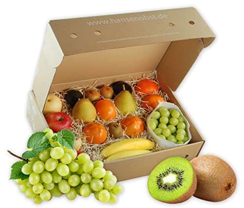 Hansen Obst - Geschenkbox - fruchtige Obst-Box - “Mitarbeiter-Obstbox” - Präsentkorb - Obst-Geschenkset - gefüllte Obstkiste - Probier-Obstbox von Hansen Obst