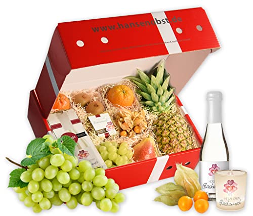 Hansen Obst - Geburtstags Geschenkbox - fruchtige Obst-Box - “Herzlichen Glückwunsch” - Präsentkorb - Obst-Geschenkset - gefüllte Obstkiste - Geschenk Obstbox von Hansen Obst