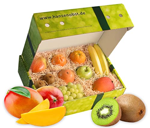 Hansen Obst - Geschenkbox - fruchtige Obst-Box - “Fruchtmix” - Präsentkorb - Obst-Geschenkset - gefüllte Obstkiste - Obstbox mit frischem Obst "Die Moderne" von Hansen Obst