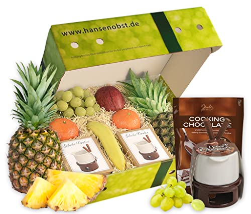 Hansen Obst | Schokoladen-Fondue | Geschenkbox mit frischem Obst | "Die Moderne" von Hansen Obst