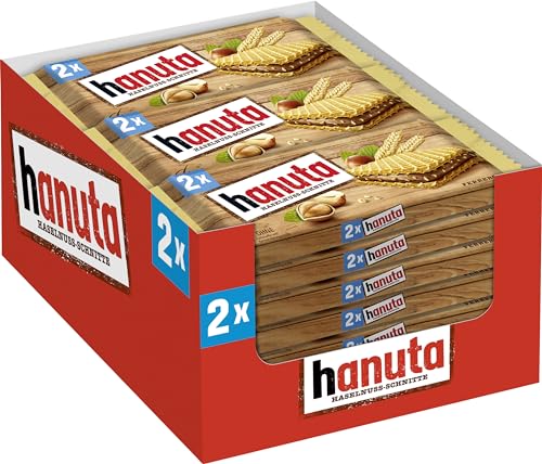 Hanuta 18x44g - Haselnuss-Schnitten mit knusprigen Waffeln von Hanuta