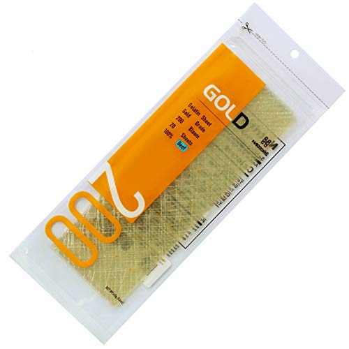 HAODONG Goldene Gelatinblätter - Rindfleisch-Blättengelatine mit 200 Bloom (40 g, 18-20 Blätter), geeignet für das Backen von Desserts, Spiegelglaze, Mousse-Kuchen. von Haodong
