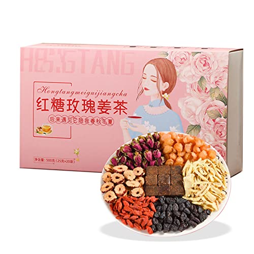 20 Beutel Brauner Zucker-Ingwer-Tee 500 G Jujube Rote Datteln Longan Wolfsbeere Rosentee für die Menstruation Pro Rein Handgemacht, kein Koffein 20 Beutel Brauner Zucker-Ingwer-Tee 500 G Jujube Rote Datteln Longan Wolfsbeere Rosentee für die Menstruation Pro Rein Handgemacht, kein Koffein von Haofy
