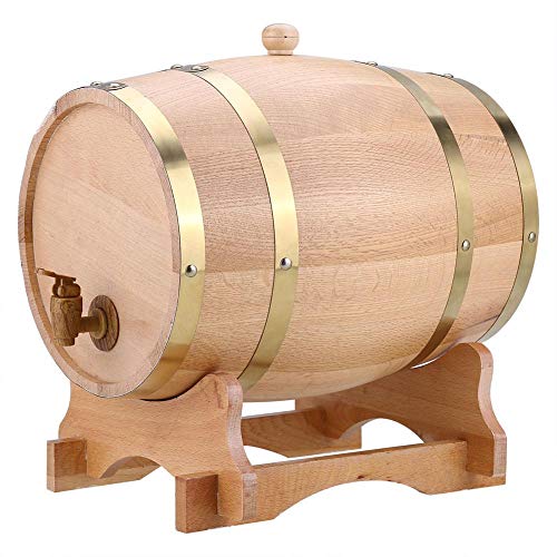 Eichenfass, Haofy Vintage Holz Eiche Timber Weinfass für das Altern Whiskey Tequila Rum Bier Wein Port (10L) von Haofy