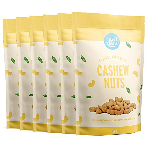 Amazon-Marke: Happy Belly geröstet und gesalzen Cashew nüsse, 150g (6er-Pack) von Happy Belly