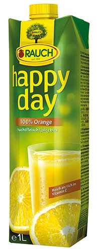 12x Happy Day - Orangensaft mit Fruchtfleisch - 1000ml von Happy Day