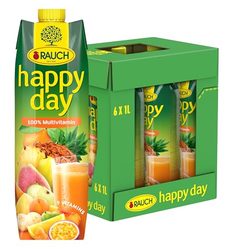 Rauch Happy Day Multivitamin | mit 9 wertvollen Vitaminen | eine Genussreise um die Welt | 6x 1l Tetra Prisma von Happy Day