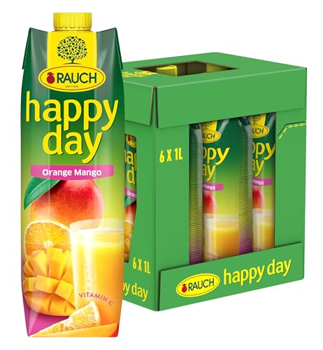 Rauch Happy Day Orange Mango | erfrischender Geschmack trifft sanfte Süße | perfekte Kombination aus Frische und Exotik | 6x 1l Tetra Prisma von Happy Day