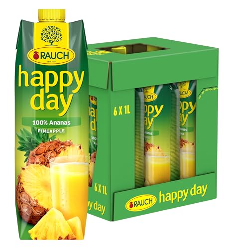 Rauch Happy Day Ananas | tropische Geschmacksexplosion | aus 100% Ananassaftkonzentrat | 6x 1l Tetra Prisma von Happy Day