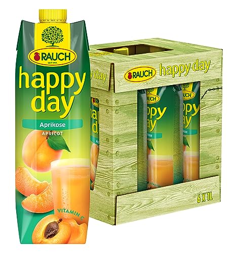 Rauch Happy Day Aprikose | himmlischer Nekatar | viel Vitamin C | 40% reines Aprikosenmark | 6x 1l Tetra Prisma von Happy Day