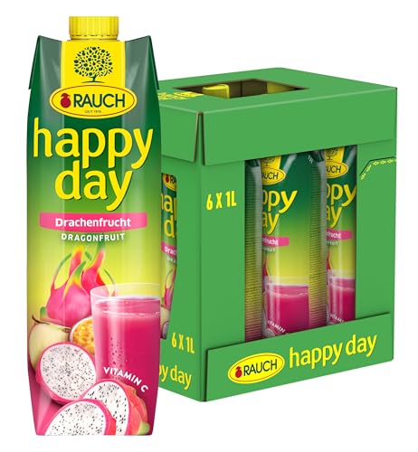 Rauch Happy Day Drachenfrucht| mysteriöser Name, mysteriöses Aussehen | einzigartiger Geschmack | unvergesslicher Genuss |6x 1l Tetra Prisma von Happy Day