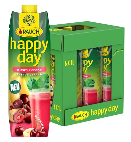 Rauch Happy Day Kirsche Banane | frischer Kirsch-Bananen-Nektar | mit besonders viel Vitamin C | 6x 1l Tetra Prisma Rauch Happy Day Kirsche Banane | frischer Kirsch-Bananen-Nektar | mit besonders viel Vitamin C | 6x 1l Tetra Prisma von Happy Day