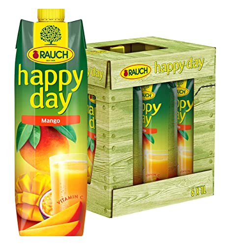 Rauch Happy Day Mango | himmlisches Fruchtsaftgetränk mit Maracuja verfeinert | viel Vitamin C | 6x 1l Tetra Prisma von Happy Day
