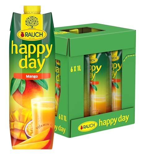 Rauch Happy Day Mango | himmlisches Fruchtsaftgetränk mit Maracuja verfeinert | viel Vitamin C | 6x 1l Tetra Prisma von Happy Day