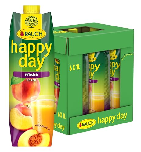 Rauch Happy Day Pfirsich | aus sonnengeriften Früchten | bringt den Sommer zurück | 6x 1l Tetra Prisma von Happy Day