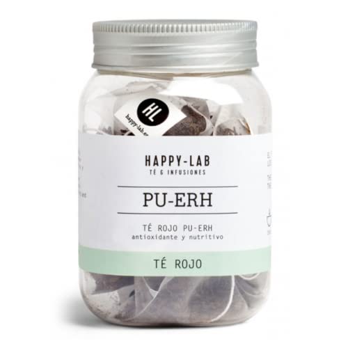 HAPPY LAB Pu-Erh Tee. 1 schraubgefäß mit 14 abbaubaren Teebeuteln. von Happy-Lab