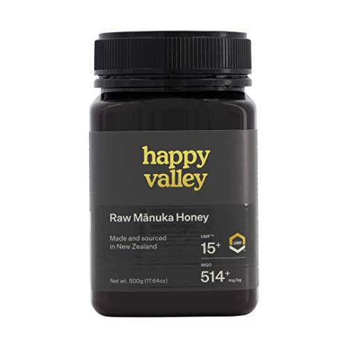 Happy Valley UMF 15+ (MGO 514+), Manuka roher Honig, 500g von Happy Valley