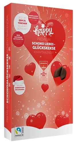 Happy in love Adventskalender -Glückskekse mit herzerwärmenden Liebes-Sprüchen - inklusive tollen Überraschungen von Happy