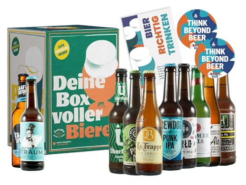 Deine Box voller Biere - 10 Craft Beer Flaschenbiere - Das perfekte Geschenk zum Vatertag von HappyBeer