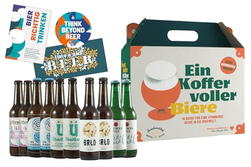 Prost Koffer Alkoholfrei - Premium Bier Geschenk Paket - 10 x 330ml alkohofreie Craft Beer Flasche - Biergeschenk für Männer - Männerhandtasche Bier, Geburtstagsgeschenk für Männer Prost Koffer Alkoholfrei - Premium Bier Geschenk Paket - 10 x 330ml alkohofreie Craft Beer Flasche - Biergeschenk für Männer - Männerhandtasche Bier, Geburtstagsgeschenk für Männer von HappyBeer