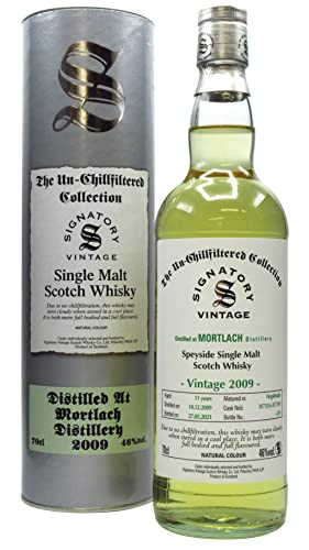 Signatory Vintage MORTLACH 11 Years Old The Un-Chillfiltered 2009 46% Vol. 0,7l in Tinbox von Hard To Find