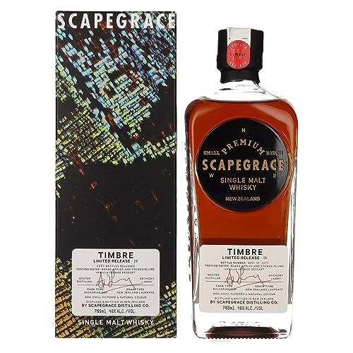 Scapegrace TIMBRE Small Batch Single Malt Whisky Limited Release IV 46% Vol. 0,7l in Geschenkbox von Hard To Find