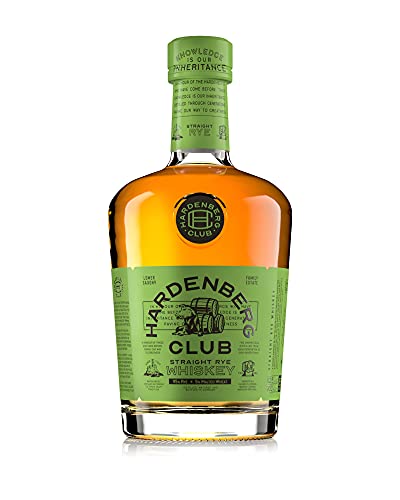 Hardenberg Club Whiskey - Straight RYE Whiskey - Finish im Cooper's Reserve und Eichenfass - deutscher Roggen Whisky (1 x 700 ml) von HARDENBERG