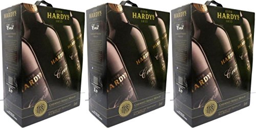 3 x HARDY`S CREST CABERNET SHIRAZ MERLOT AUSTRALIEN 3 LITER Bag in Box Incl. Goodie von Flensburger Handel von Hardys