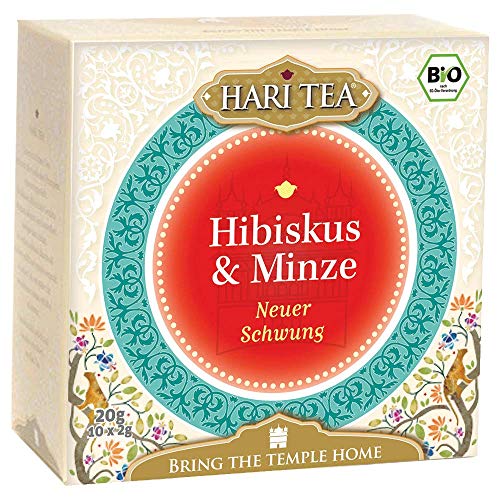 6 x Hari Tea Bio Hibiskus und Minze | Neuer Schwung | Kräuter- und Gewürztee in Baumwollbeutel | 10 feine Tees zum Genießen | Bio Tee | 6er Pack = 60 Teebeutel 6 x Hari Tea Bio Hibiskus und Minze | Neuer Schwung | Kräuter- und Gewürztee in Baumwollbeutel | 10 feine Tees zum Genießen | Bio Tee | 6er Pack = 60 Teebeutel von Hari Tea