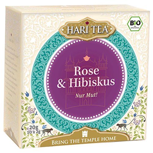 Hari Tea Nur Mut / Das schaffst du Rose & Hibiskus, 2er Pack (2 x 20 g) - Bio von Hari Tea