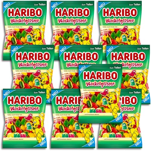 10 er Pack Haribo Wackelgeister 10 x 160g Fruchtgummi mit Schaumzucker 10 er Pack Haribo Wackelgeister 10 x 160g Fruchtgummi mit Schaumzucker von HARIBO
