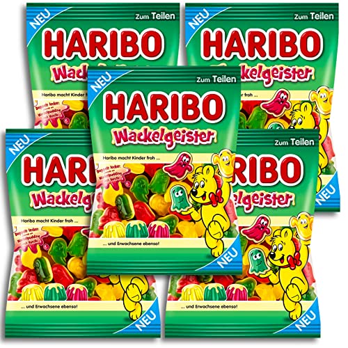 5 er Pack Haribo Wackelgeister 5 x 160g Fruchtgummi mit Schaumzucker 5 er Pack Haribo Wackelgeister 5 x 160g Fruchtgummi mit Schaumzucker von HARIBO