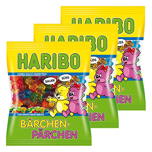 Haribo Bärchen-Pärchen, Caramelle Gommose, Orsetti, Bonbon, 3 Sacchetti da 175g von HARIBO