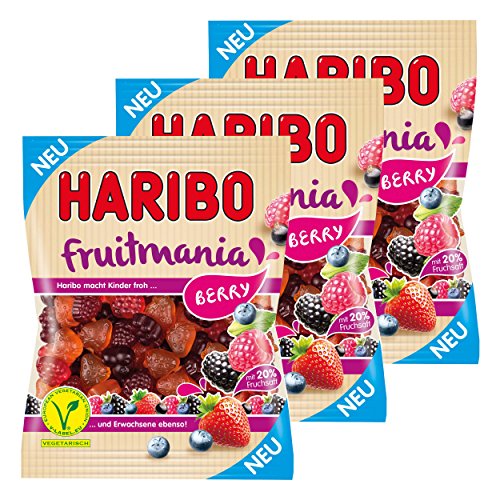 Haribo Fruitmania Berry, Orsetti, More, Caramelle Gommose, 3 Sacchetti x 175g von HARIBO