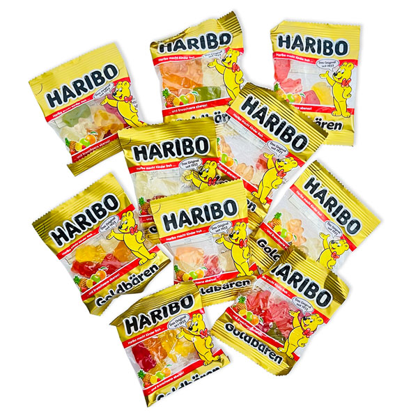 Haribo Goldbären Mini, 1 kleine Tüte Gummibärchen, 10g Fruchtgummi von Haribo