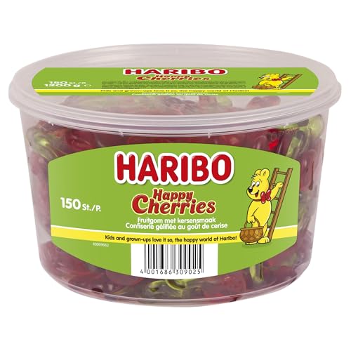 Haribo Happy Cherries, Dose, 150 Stück, 1200g Haribo Happy Cherries, Dose, 150 Stück, 1200g von Haribo