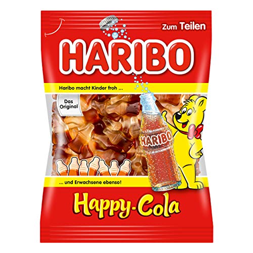 Haribo Happy Cola, Caramelle Gommose, Dolciumi, Bottigliette, 5 Sacchetti da 200g von HARIBO