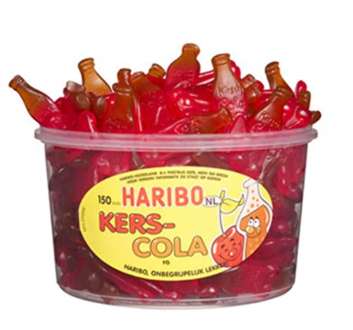 Haribo Kirsch-Cola 150 Stück in Runddose 1350g Haribo Kirsch-Cola 150 Stück in Runddose 1350g von HARIBO