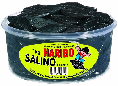 Haribo Ammoniumchlorid Lakritze Salino 50-Stücke-Packung, 1 kg von HARIBO
